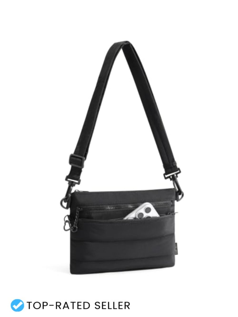Puffer Crossbody Bag Lightweight Nylon RFID Travel Purse